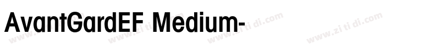 AvantGardEF Medium字体转换
